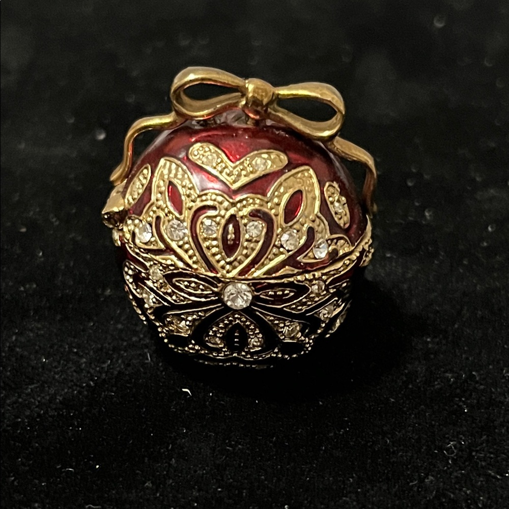 Monet Red and Gold Decorative Ornament